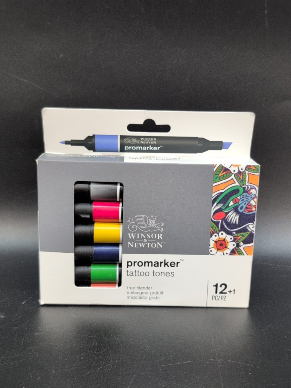 Winsor & Newton ProMarker Tattoo Tones Set 12Pcs Markers With Blender Marker